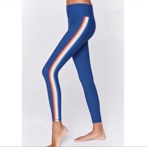 Spiritual Gangster Rainbow Stripe Compressive High Waist 7/8 Legging. Never worn